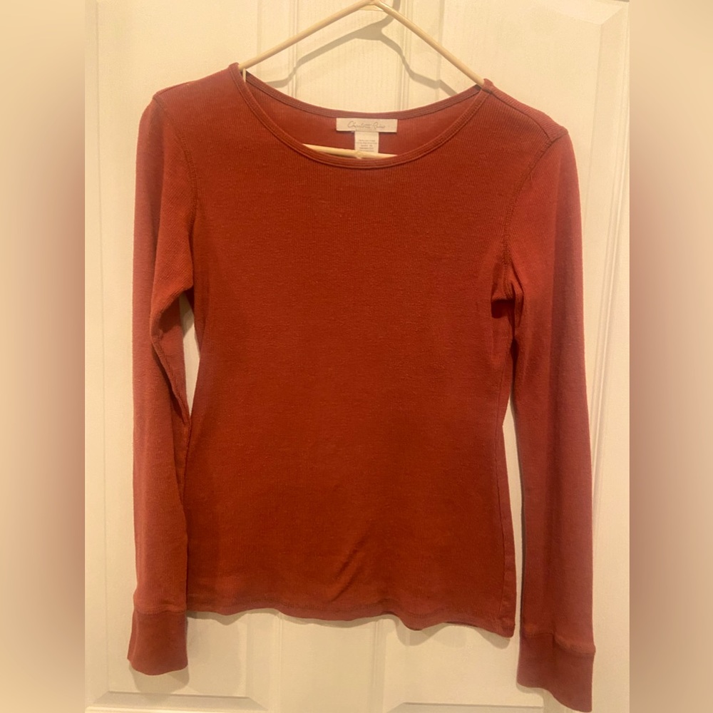Charlotte Russe Long Sleeved Top- rust